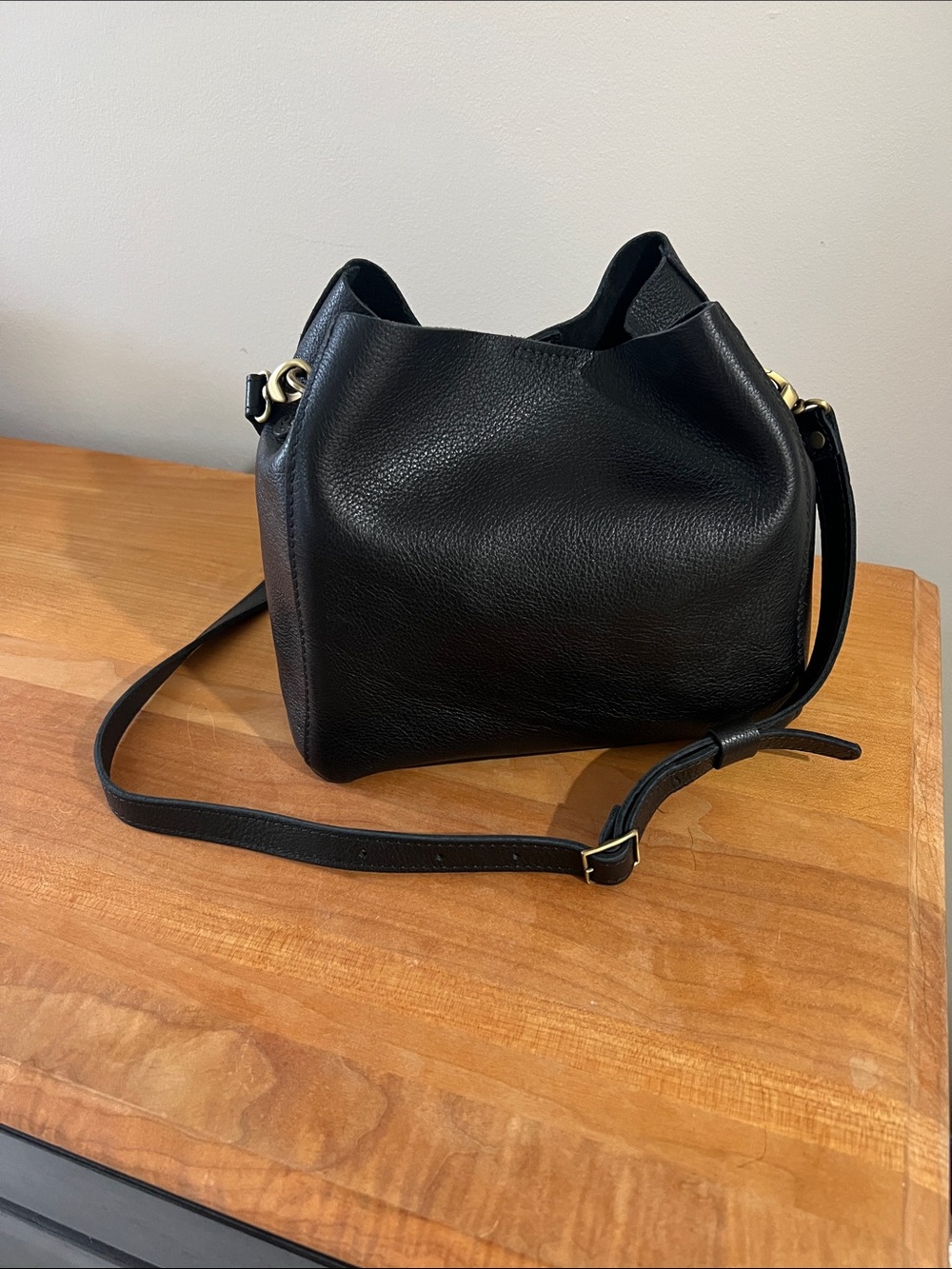 Butterfly Bucket bag by Portland Leather Goods Crossbody with Adjustable Strap